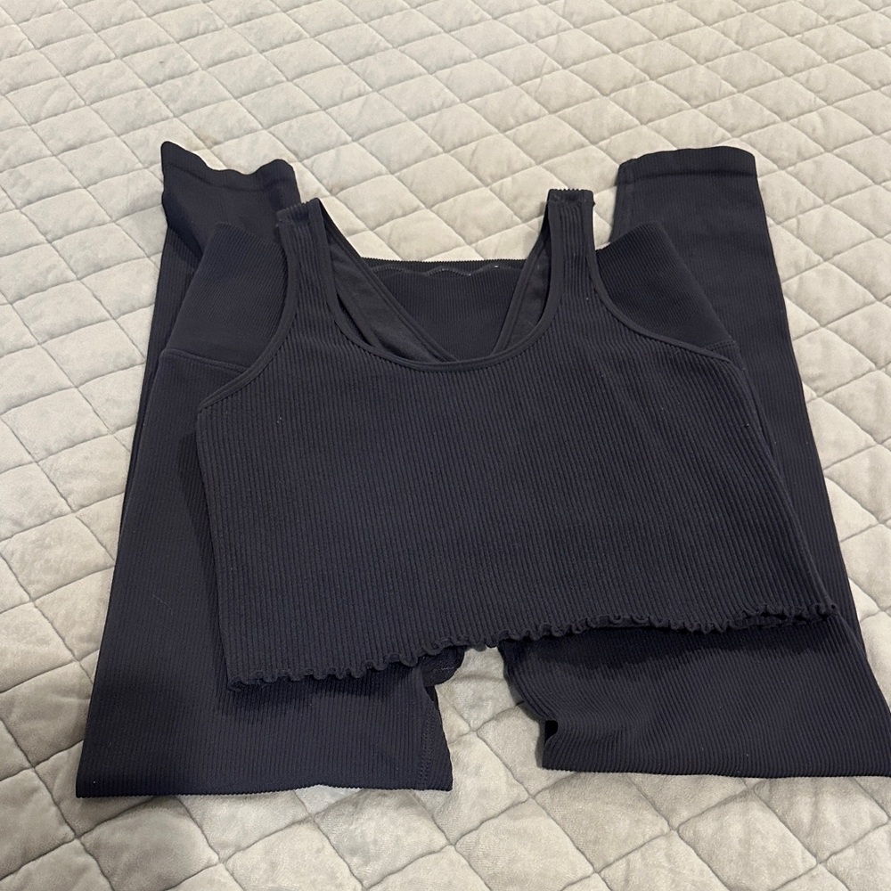 Spiritual Gangster Charcoal Tank and Leggings Set